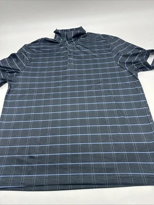 Camisa polo masculina Rugby University The Printed xadrez GG logotipo cinza e azul..#28469 - Imagem 1 de 4