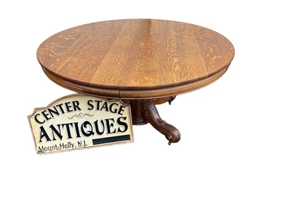 66736 Antique Victorian Oak HASTINGS Dining Table (no leafs) - Image 1 of 4