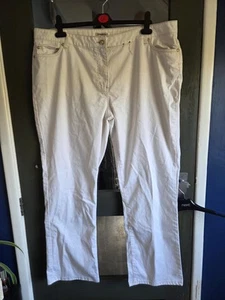 Vintage 90s George White Stretch Denim Bootcut Jeans Size 22 L - Picture 1 of 10