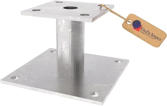 GeZu Impex Supporto per palo zincato a caldo - Platino per pali in legno - Immagine 1 di 1