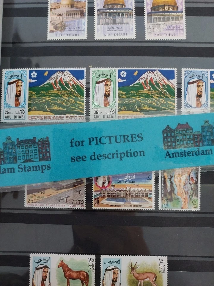 Abu Dhabi + Dubai vf MNH collection on pages incl much better High CAT TOP! - Immagine 1 di 1