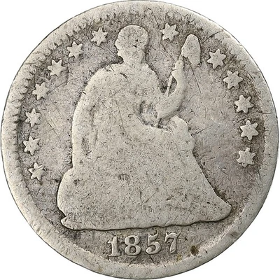 [#1260752] United States, Half Dime, Seated Liberty Half Dime, 1857, U.S. Mint,  - Image 1 of 2