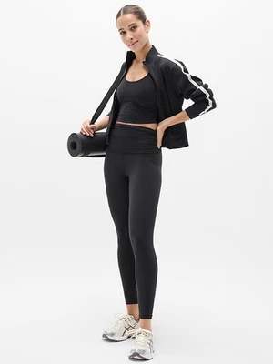 Леггинсы Athleta PM Petite Medium Salutation складные более 7/8 черные НОВЫЕ! - Изображение 1 из 4