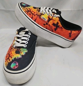 VANS Authentic Paradoxical Firey Bright Tie Dye Stackform Shoes Women's Size 9.5 - Picture 1 of 14