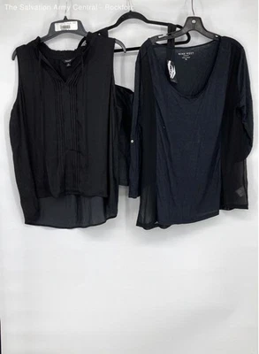Nine West Womens Black Regular Fit 3/4 Sleeve Blouse Top Size XL Lot Of 3 - Image 1 of 4