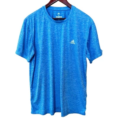 Adidas Golf TShirt Mens XL Heather Lite Blue Short Sleeve Crew Neck Athleisure - Image 1 of 4