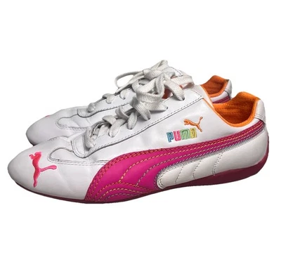 Puma Speedcat Motorsport Zapatos Mujer’s 8.5 Rosa Blanco Y2K Retro Cuero Zapatilla Foto 1 de 4