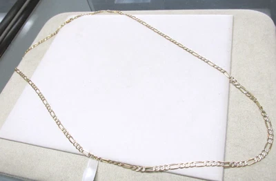 Precioso 27 pulgadas.  Collar Cadena Eslabón Figaro Oro Sólido 14k 13 gramos SIN RESERVA Foto 1 de 4