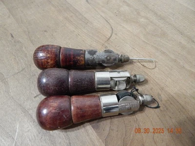 Awl For All C.A. Myers Co Herramienta de Costura de Cuero Awl Mango de Madera Caja LOTE DE 3 Foto 1 de 2
