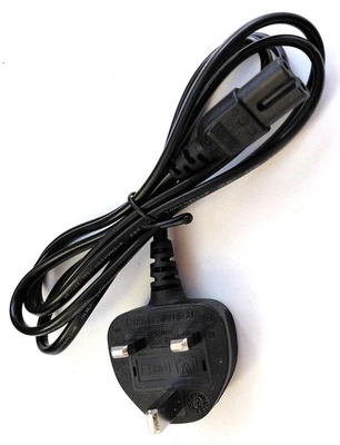 1.5 Metre Longwell Power UK Plug C7 Fig 8 IEC C7 Cord Figure 8 Cable Lead LP-61L - Image 1 of 2