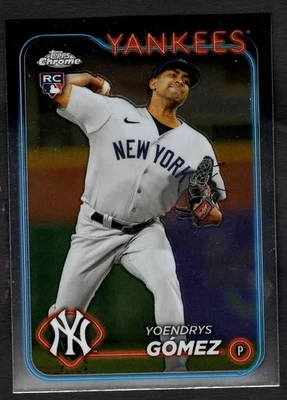 2024 Yoendrys Gomez Topps Chrome Baseball Rookie RC Yankees #160 - Image 1 of 2