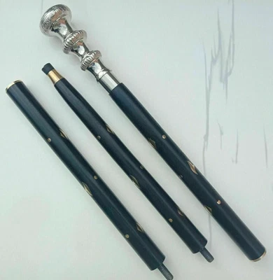 Vintage Walking Style Designer Victorian Brass Handle Wooden Stick Cane For Gift - Image 1 of 4