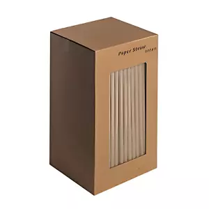 Pajitas de papel Kraft de 8" (20 cm) biodegradables ecológicas pajitas de 6 mm de diámetro - Imagen 1 de 6