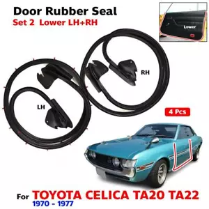 Door Rubber Seal Weatherstrip Front Fits Toyota Celica TA22 70-77 Door Seal 2pcs - Picture 1 of 8
