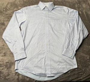 Brooks Brothers Shirt Men's 15 1/2 Blue Madison Fit Non Iron Oxford Fleece - Picture 1 of 6