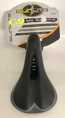 Sunlite C9 Cloud 9 Series MX Sillín anatómico ventilado Bicicleta Asiento Riel Abrazadera BMX Foto 1 de 4