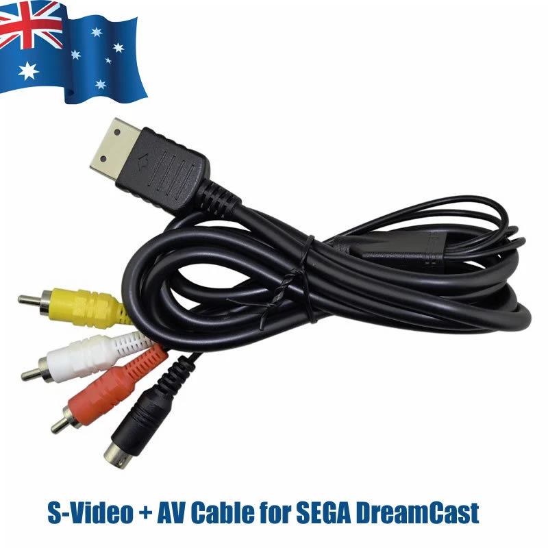 AV and S-Video Combo Cable Cord 3RCA for SEGA DreamCast Console DC - image 1 of 1