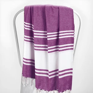 Cotton Turkish Peshtemal Beach Towel, Extra Large, Thin Quick Dry Sand Free Pool - Picture 1 of 9