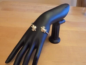 Kabana Sterling Silver, 14k Gold Womens Sea Turtles Bypass Bangle Bracelet - Picture 1 of 9