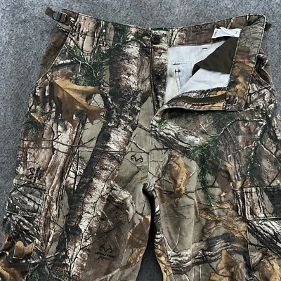 Cabelas Pants Mens 32T Brown Real Tree Camo Cargo Pocckets Hunting Outdoor - Image 1 of 4