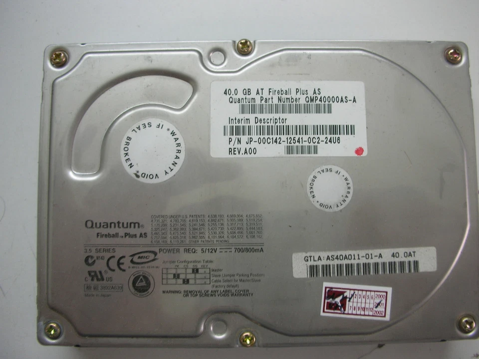 Quantum Fireball Plus As 40gb QMP40000AS-A Atlantis - Image 1 of 1