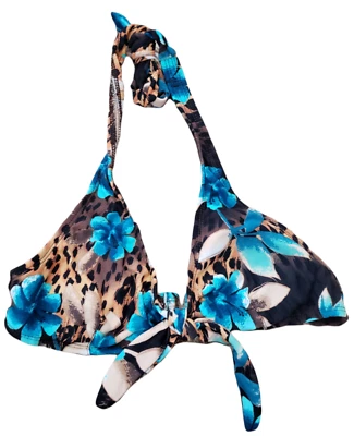 Newport News бикини верхний женщин 8 зеленый коричневый цветочный купальник треугольник купальный костюм - Изображение 1 из 4