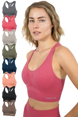 STARK SOUL® Damen Sport-BH Racerback Fitness Bra Light Sport Bustier Top
