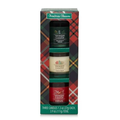 Yankee Candle Christmas Classics Holiday Mini 3 Piece Gift Set - Buy 1 or More - Image 1 of 2