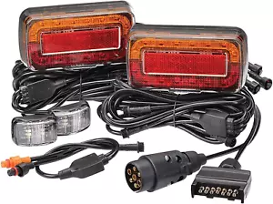 Model 37 12V LED Submersible Plug and Play Boat Trailer Lights Kit - Picture 1 of 12