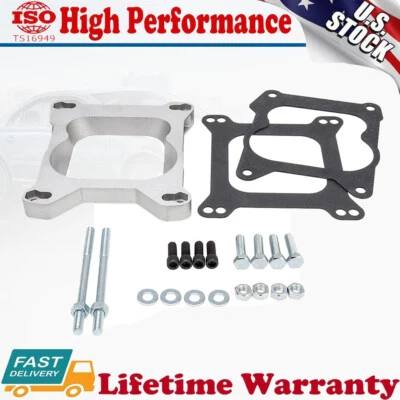 Kit adaptador carburador Quadrajet de carburador abierto de 3/4" - 4BBL a 4BBL con kit de juntas Foto 1 de 4