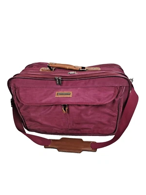 Vintage American Tourister Collapsible Suitcase 20" Soft Side Red - Image 1 of 4