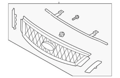 Genuine Ford 2005-2007 Five Hundred SE SEL Bumper Grille Assembly 6G1Z-8200-A - Image 1 of 2