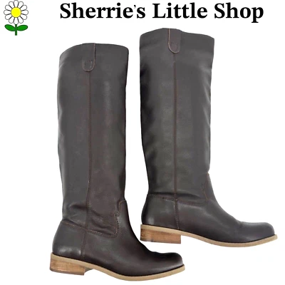 Botas estilo occidental de cuero granulado marrón hasta la rodilla Sole Society para mujer 7,5 Foto 1 de 4