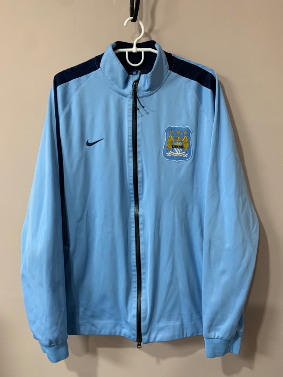 Manchester City Full Zip Football Jacket Soccer Nike Size