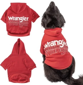 Wrangler Fleece Dog Sweater Sweatshirt Hoodie 5x Red Medium NWT - Picture 1 of 4
