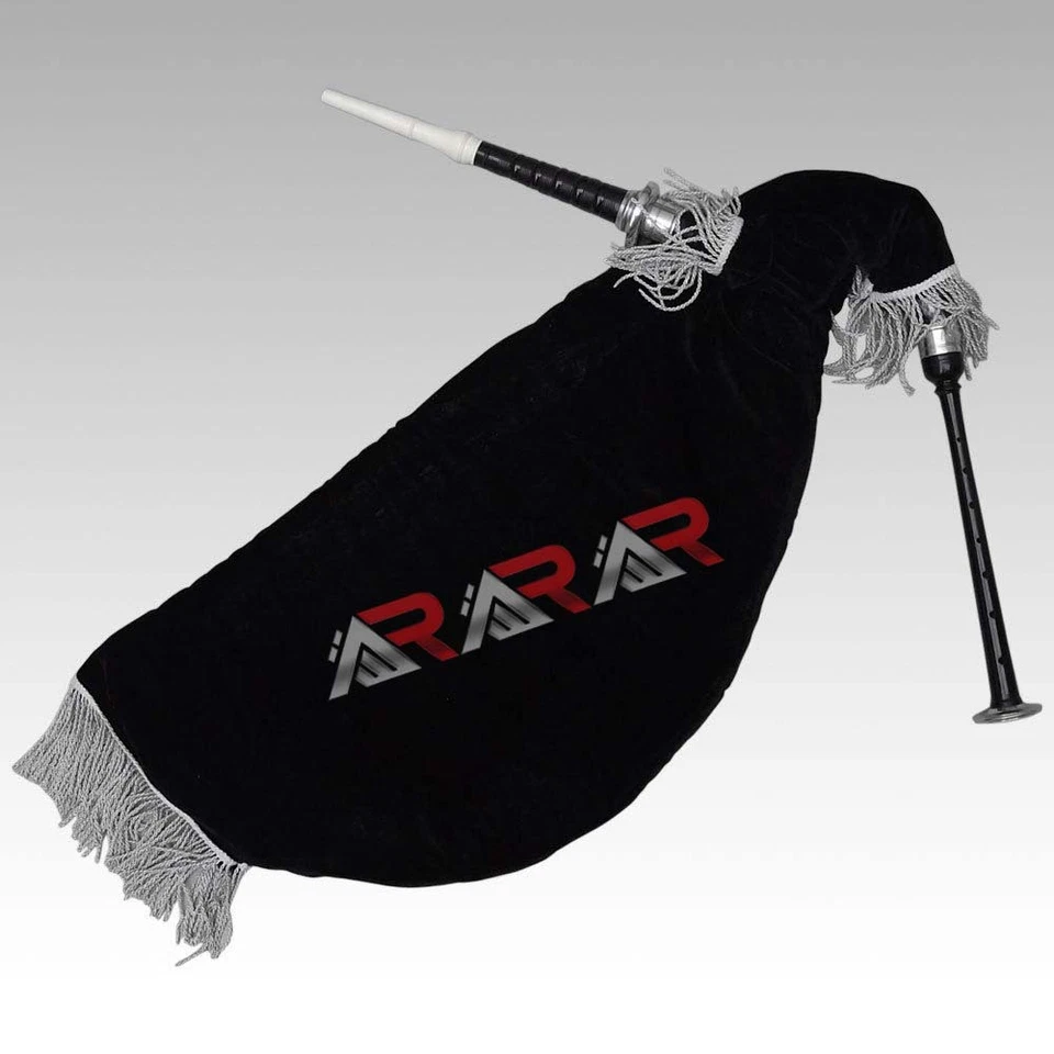 AAR PRODUCTS New AAR Brand Scottish Goose Bagpipe Black Color Silver Mount Black Velvet Bag