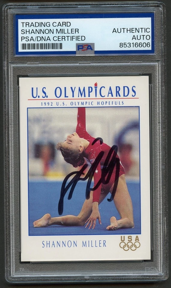 Shannon Miller #46 signed autograph 1992 Impel U. S. Olympicards PSA Slabbed - Image 1 of 1