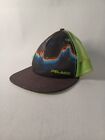Green PELAGIC Sonar Waves Fishing Cap Trucker Hat - Neon Mesh Snapback