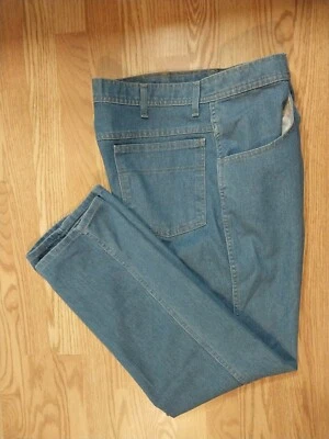 BASIC EDITIONS JEANS LIGHT BLUE DENIM MEN'S 39 X 32 BIG & TALL?? HOOK CLOSE - Image 1 of 4
