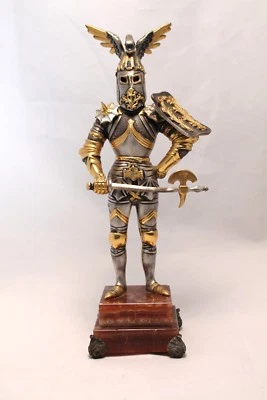 Gippe Vasari Knight Warrior Silver & Gilt Bronze Figurine 210/250 - Image 1 of 4