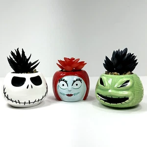 Pesadilla antes de Navidad imitación suculentas conjunto de 3 Sally Jack & Oogie Boogie - Imagen 1 de 16