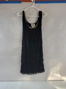 Sexy Fashion Flapper 1920's Adult Halloween Costume Black Dress Women's Medium - Picture 1 of 8