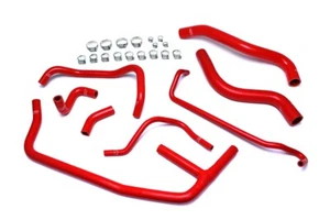 HPS Red Silicone Radiator + Heater Hose Kit Coolant OEM Replacement 57-1452-RED - Picture 1 of 2