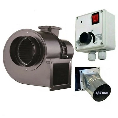 UZMAN-RADIALGEBLÄSE Radialgebläse + REGLER + FLANSCH Motorgebläse Sauggebläse Radiallüfter 230 Volt