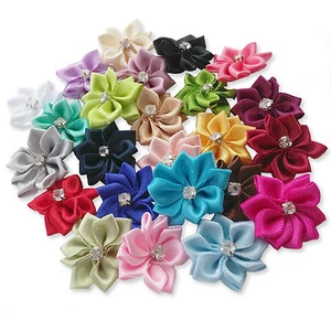 10pcs Cinta de satén Flor Rosa Adornos Artesanía Tarjeta Scrapbooking Costura - Imagen 1 de 24