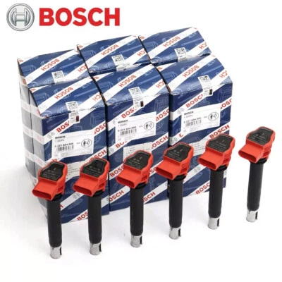 6Pcs RED BOSCH Ignition Coil 06E905115G fits for Volkswagen Touareg 3.0T 4.2L - Image 1 of 4