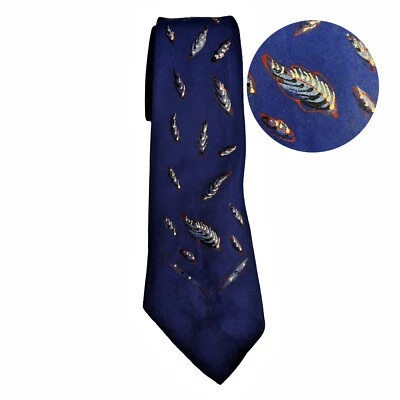 Corbata pintada a mano vintage años 50 abuelo núcleo país academia formal ancha Foto 1 de 3