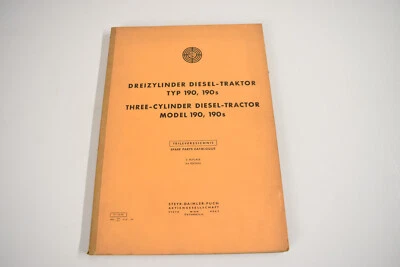 Trattore Steyr 190 190s Catalogo Parti di Ricambio CR1 - Immagine 1 di 3