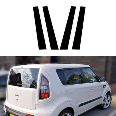 4Pcs Black Pillar Post Door Side Trim Cover For Kia Soul 2010 2011 2012 2013 - Imagem 1 de 4