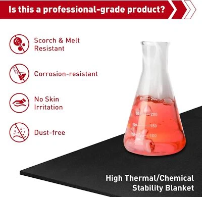  Manta de soldadura automática de fibra de carbono antorcha plomeros almohadilla disipador de calor fieltro de escoria 12""  Foto 1 de 4